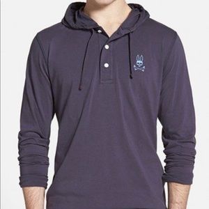 Psycho Bunny Hooded Henley - Size 4/Medium